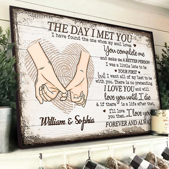 Personalized Canvas - "The Day I Met You"