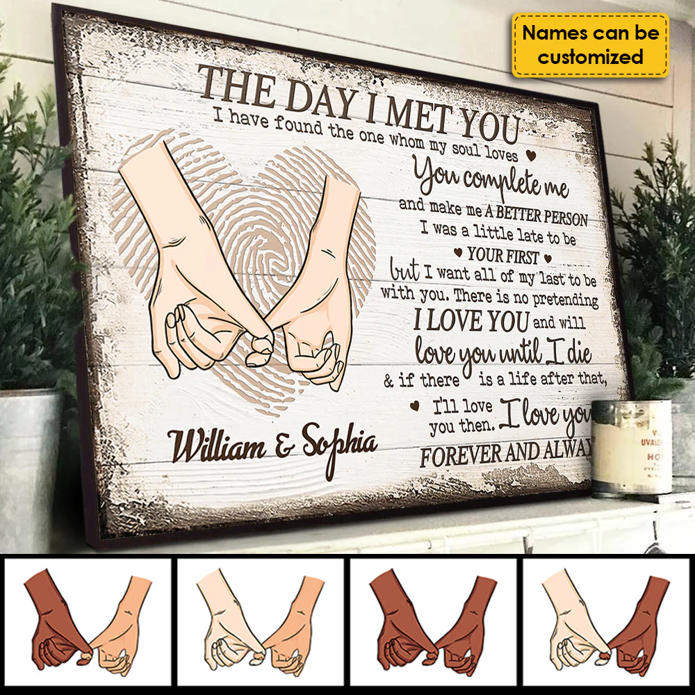 Personalized Canvas - "The Day I Met You"