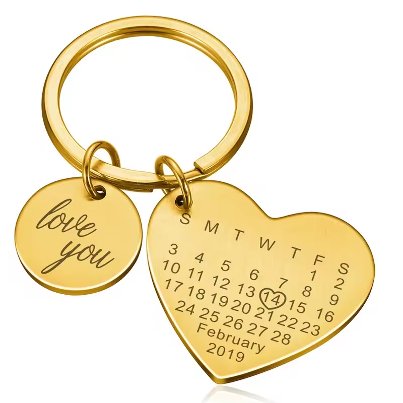 Personalized Love Calendar Keychain – Meaningful Anniversary Gift