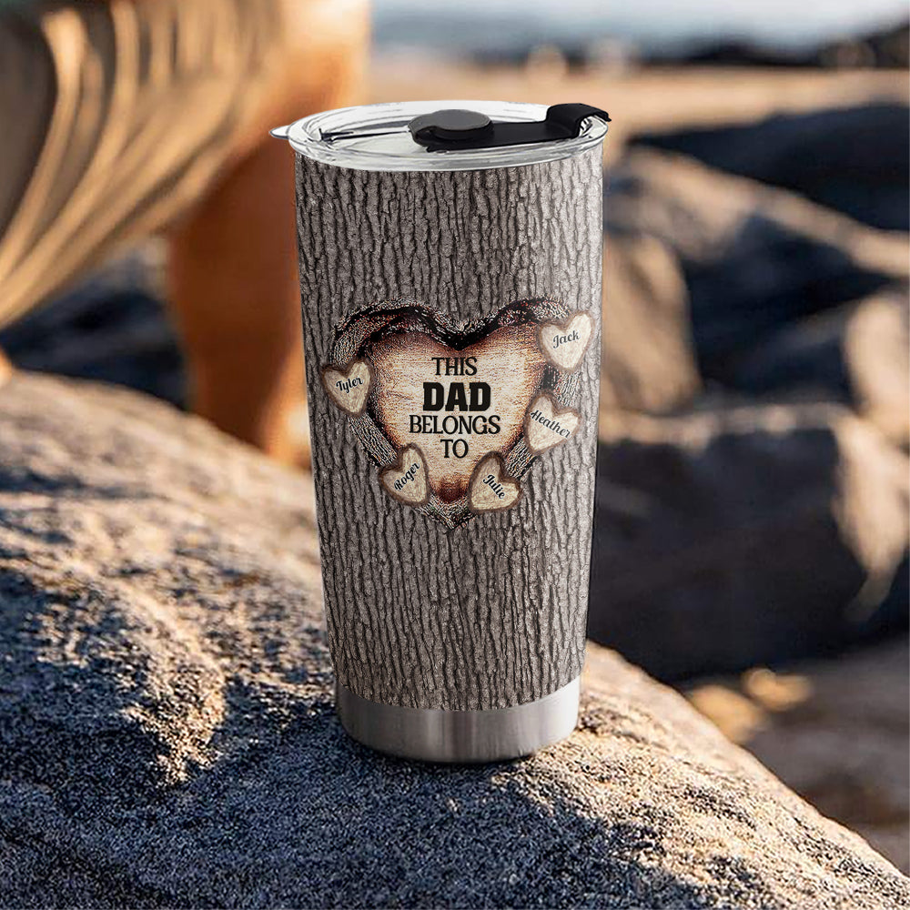 Personalized Custom Tumbler - Heart Of Dad