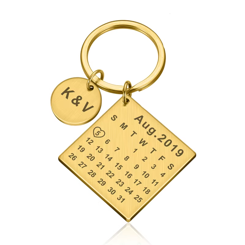 Personalized Date Keychain