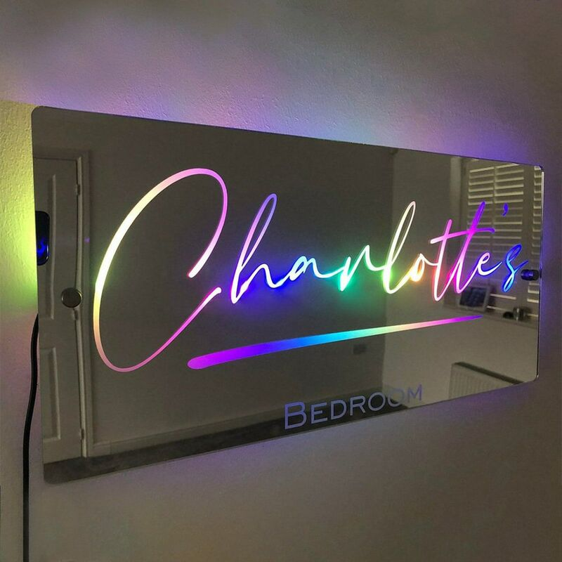 Personalized Led Light Emitting Mirror Night Light