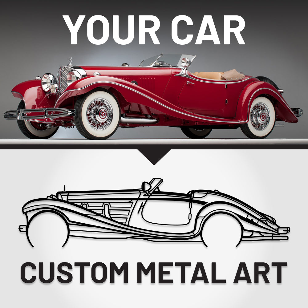 Personalized Car Silhouette Metal Wall Art