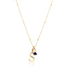 Personalised Initial & Droplet Birthstone Necklace