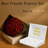 12 Glitter Rose Bouquet - Best Friends Forever Set