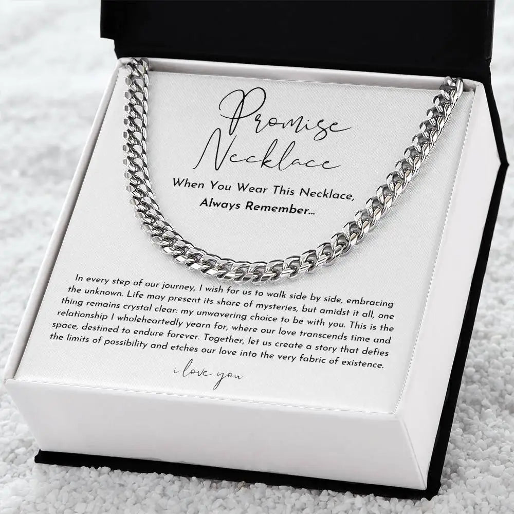 Promise Necklace For Him, Boyfriend Gift - CustomLove