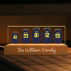 Personalized Basketball Family Acrylic Block LED Night Light