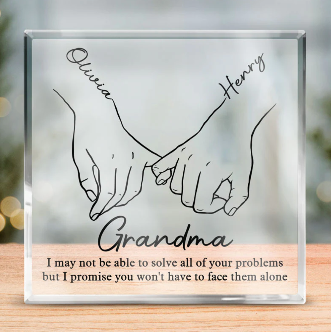 Bestie Personalized Acrylic Plaque - I'll Be There Pinky Promise