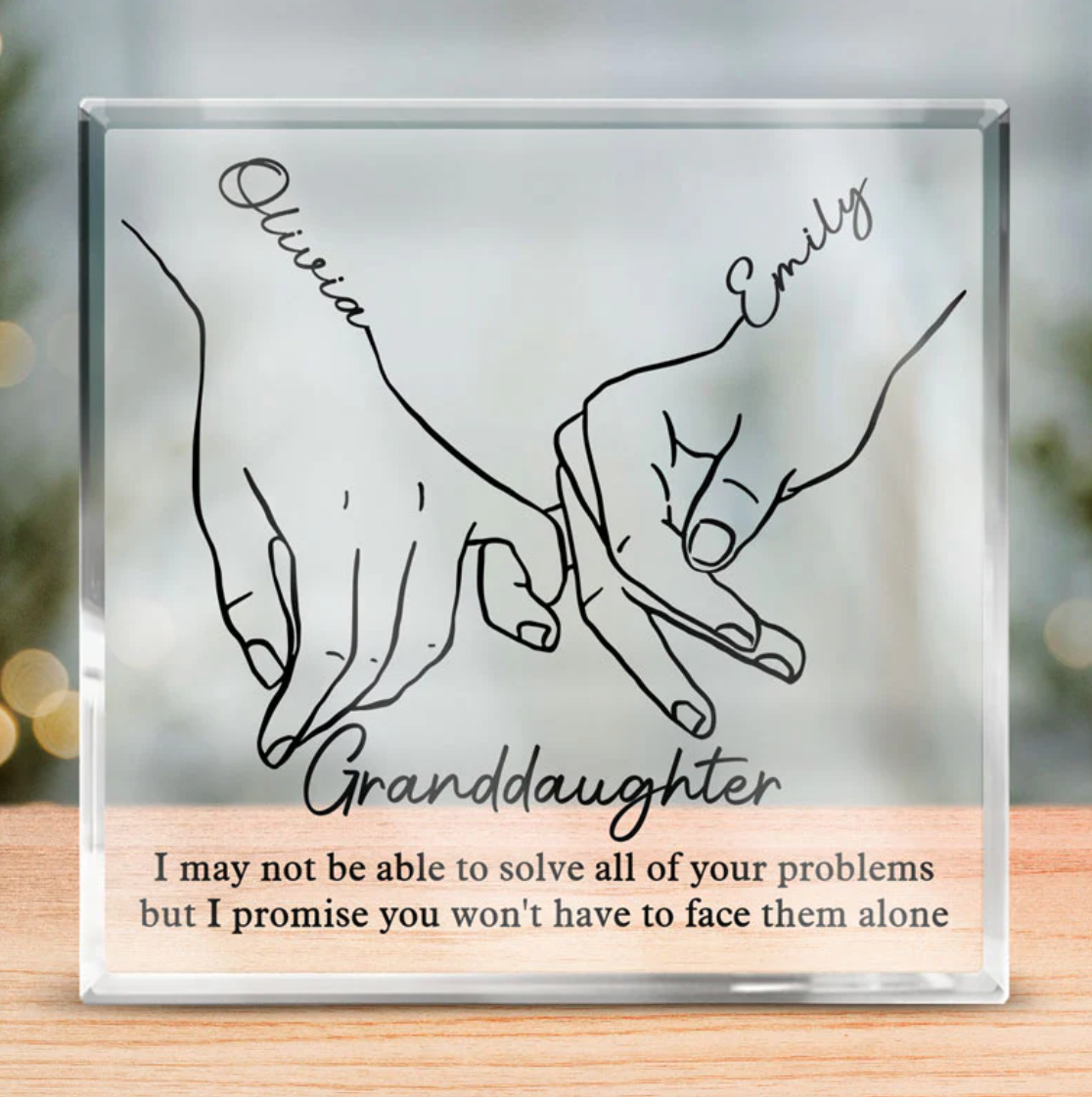 Bestie Personalized Acrylic Plaque - I'll Be There Pinky Promise