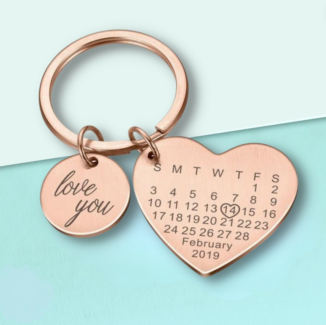 CustomLove Calendar Keychain