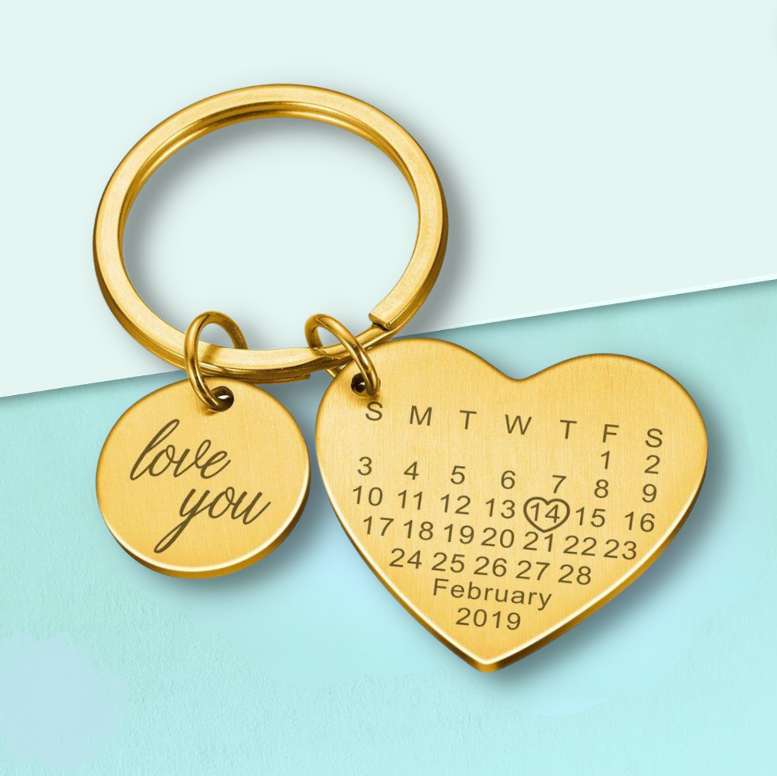 CustomLove Calendar Keychain