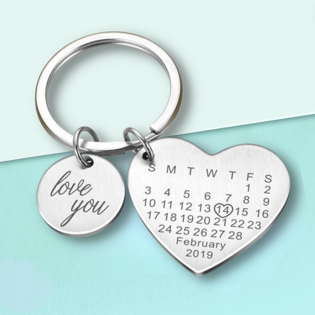 CustomLove Calendar Keychain