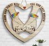 Personalized Shaped Wood Sign - Pinky Promise, LGBTQ+ Couples