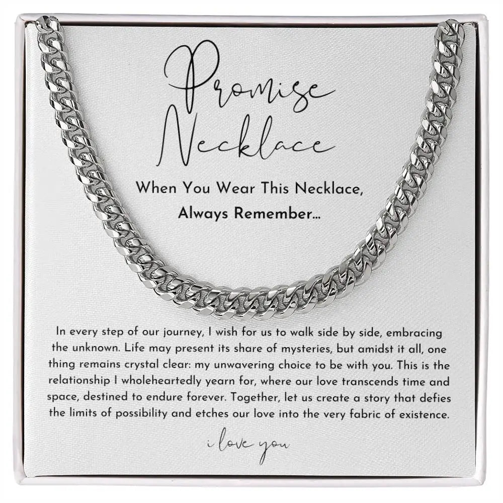 Promise Necklace For Him, Boyfriend Gift - CustomLove