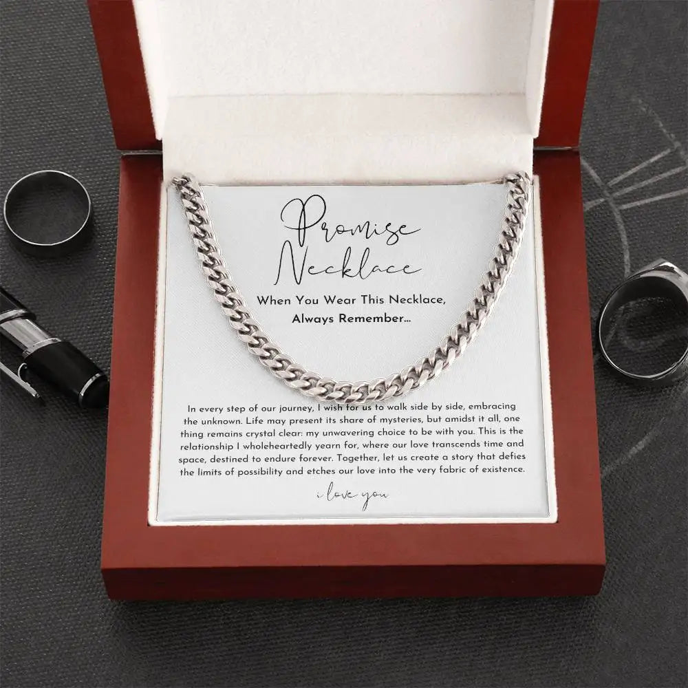 Promise Necklace For Him, Boyfriend Gift - CustomLove