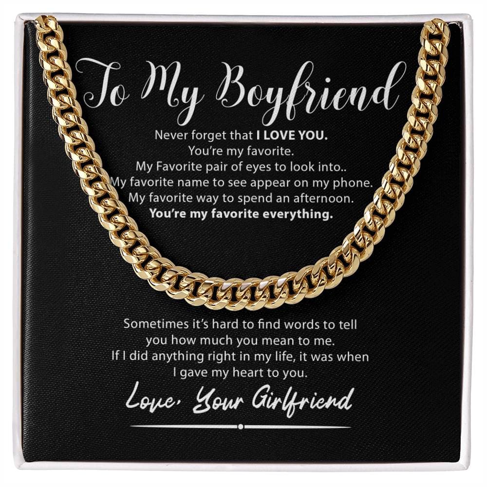 Stainless steel boyfriend necklace