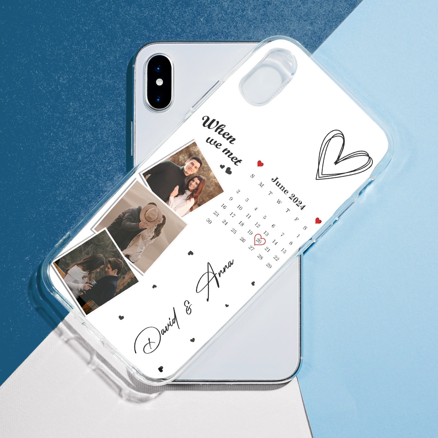 Personalized Phone Case Custom Photo Calendar - The Day Our Journey Began