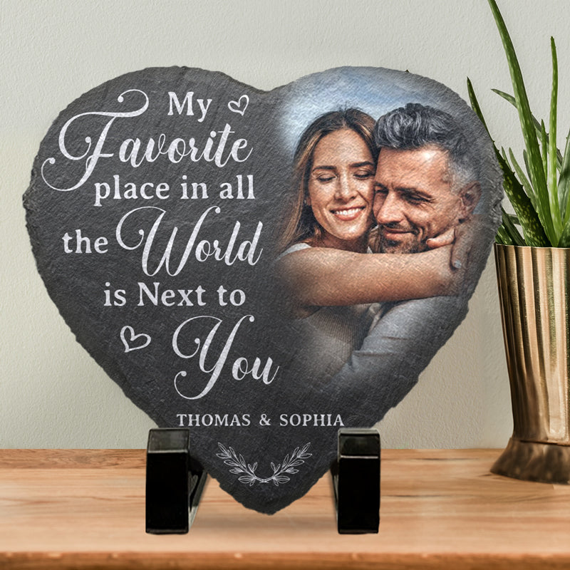 Personalized Couple Heart Stone