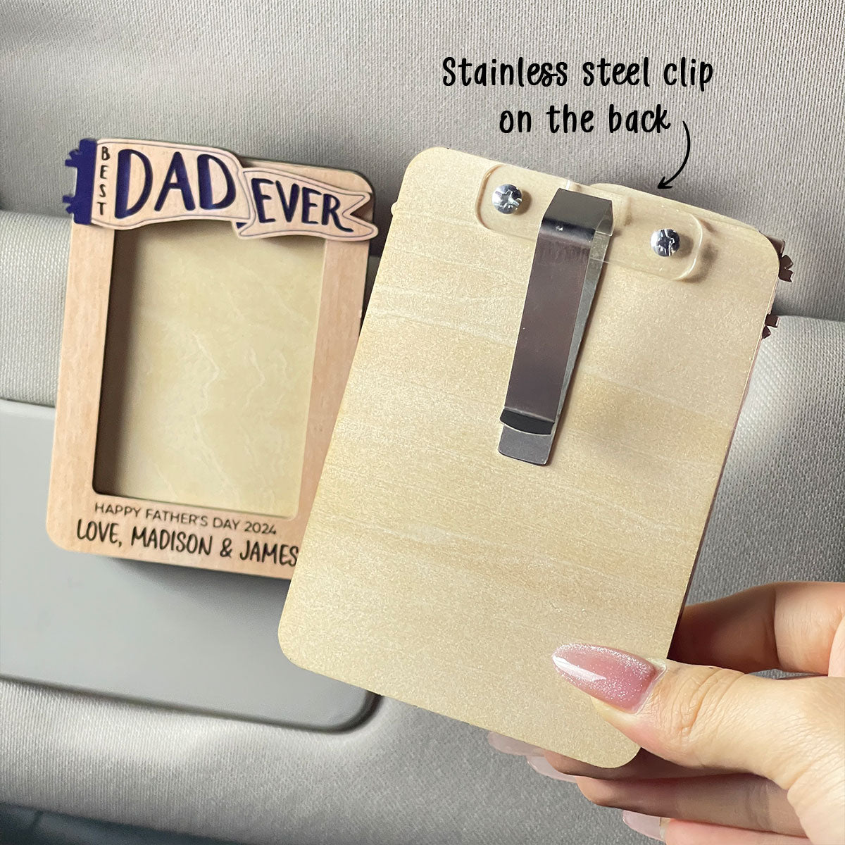 Personalized Picture Frame, Custom Photo Car Visor Clip