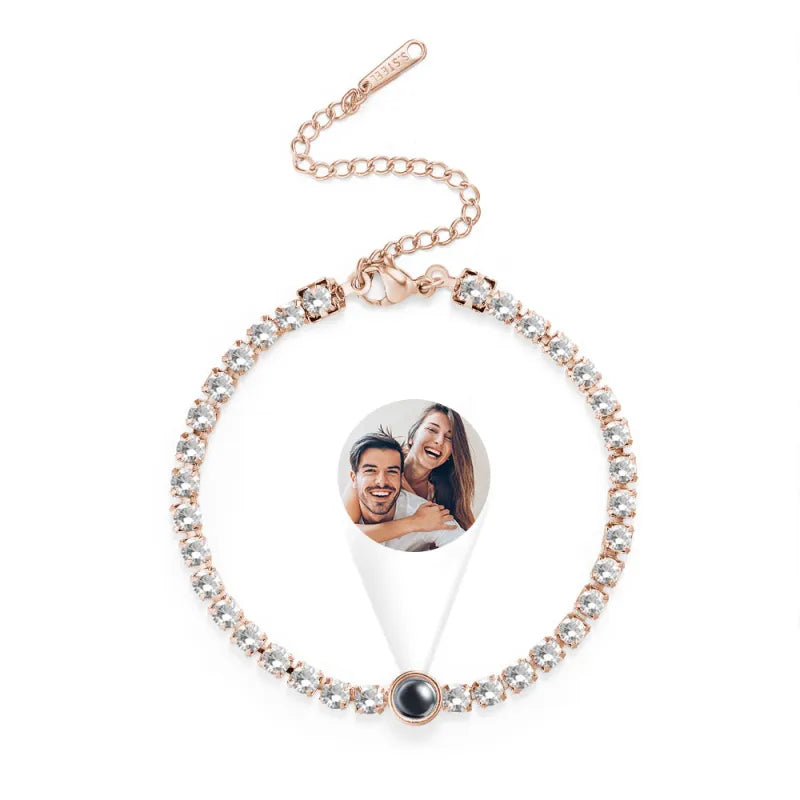 Personalised Projection Tennis Bracelet –  Gift for Her
