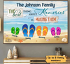 Personalized Poster -  Summer Family Flip Flops