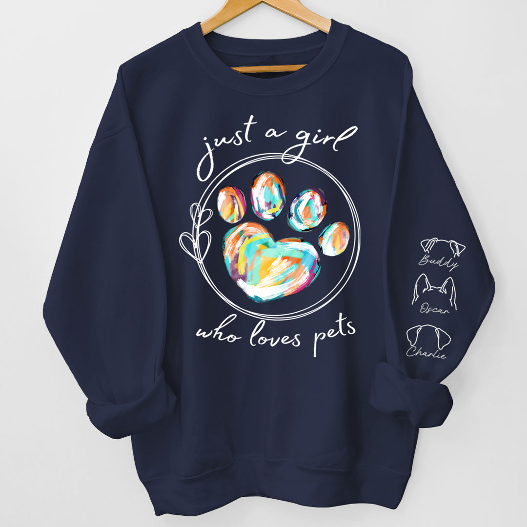 Just A Girl Who Loves Dogs - Dog Personalized Sweatshirt