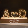 Personalized Custom Name LED Night Light - You & Me We Got This