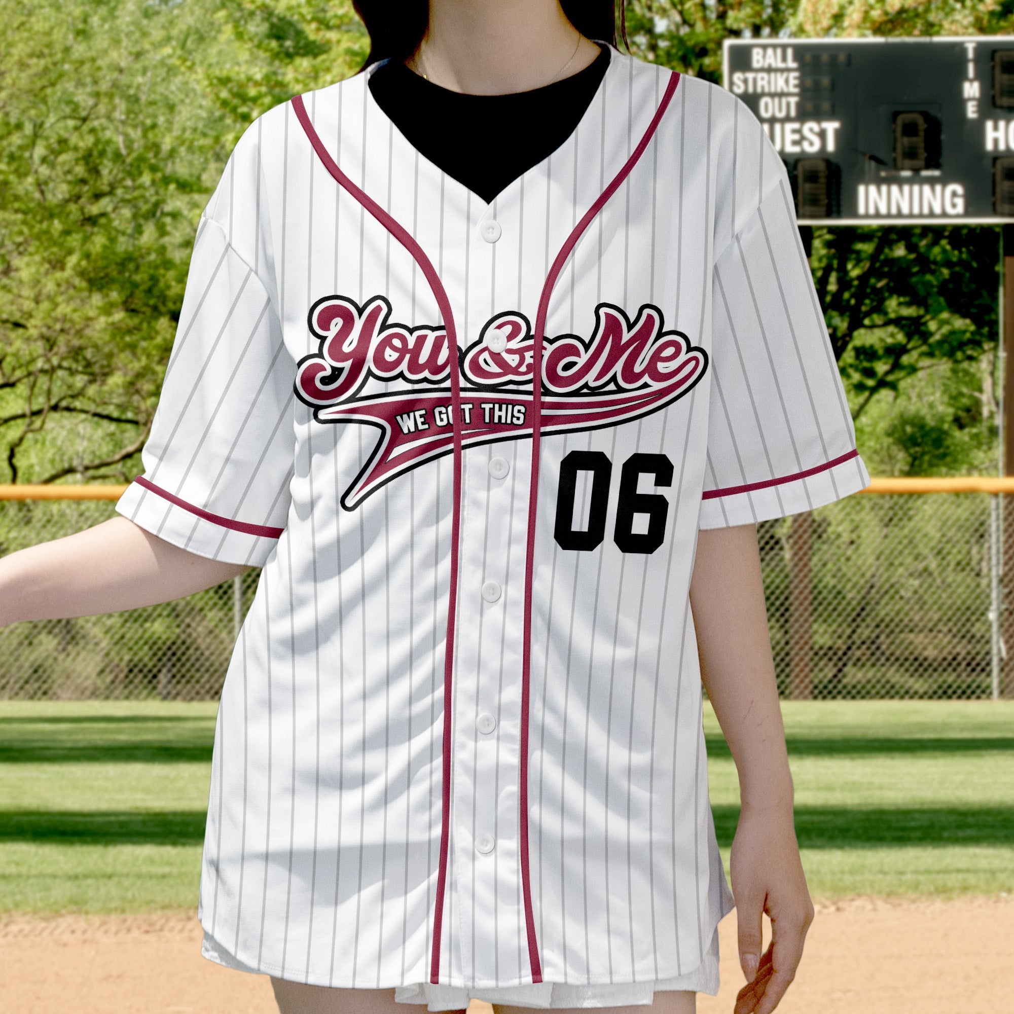 Personalized Baseball Jersey - You & Me We Got This