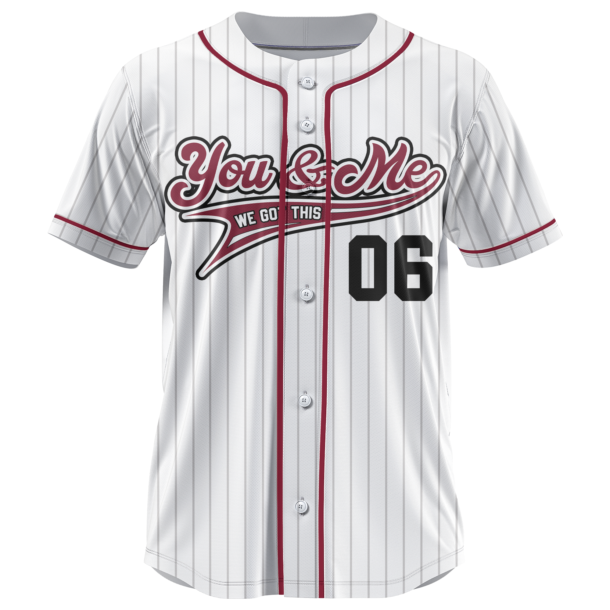 Personalized Baseball Jersey - You & Me We Got This