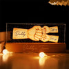 Personalized LED Night Light, Daddy's Team Fist Bump