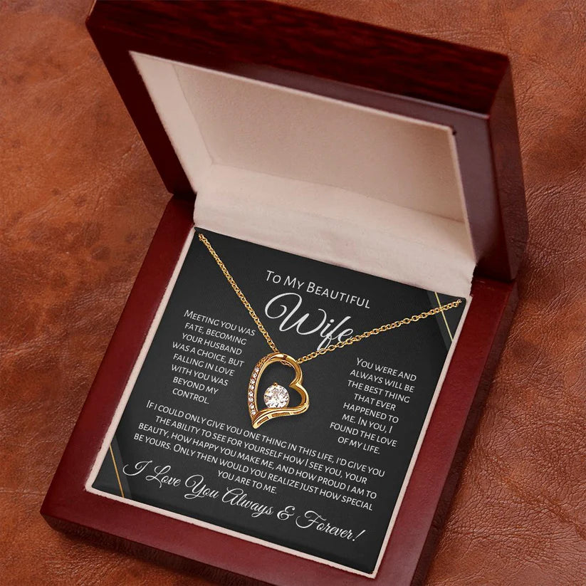 Forever Love Necklace - My Beautiful Wife - CustomLove