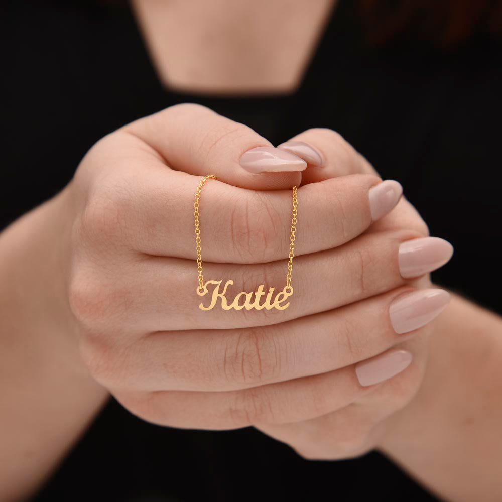 gold name necklace