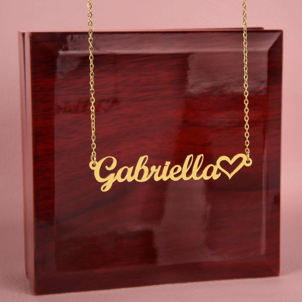 Name Heart Necklace To My Partner