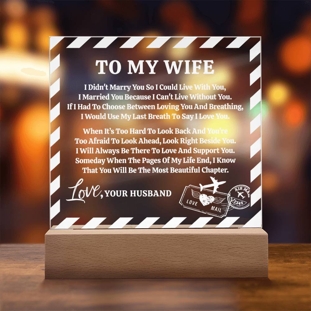 Love Letter Keepsake To My Wife From Husband