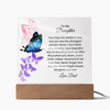 Butterfly Acrylic Plaque For Daughter
