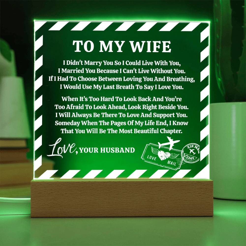 Love Letter Keepsake To My Wife From Husband