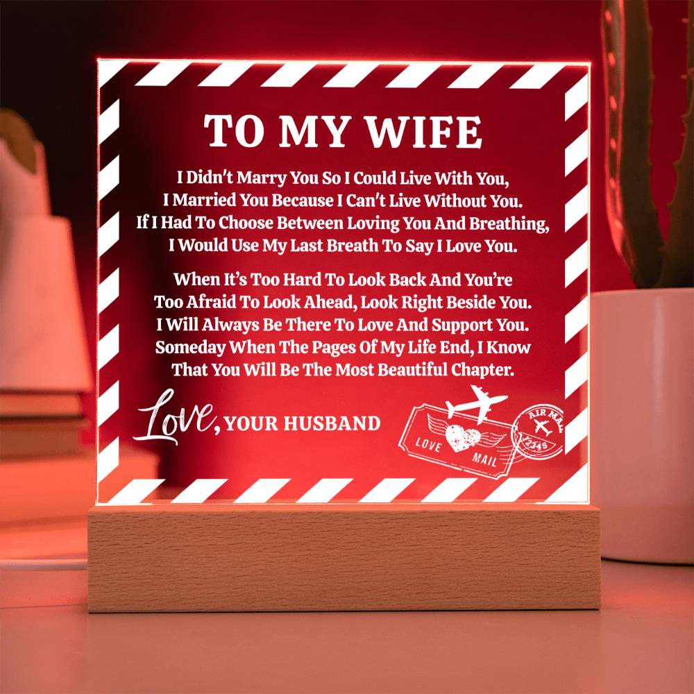 Love Letter Keepsake To My Wife From Husband