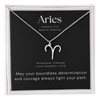 Silver Aries Zodiac Necklace