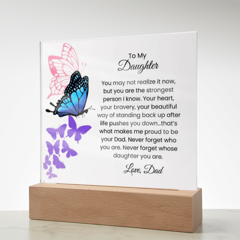 Butterfly Acrylic Plaque For Daughter