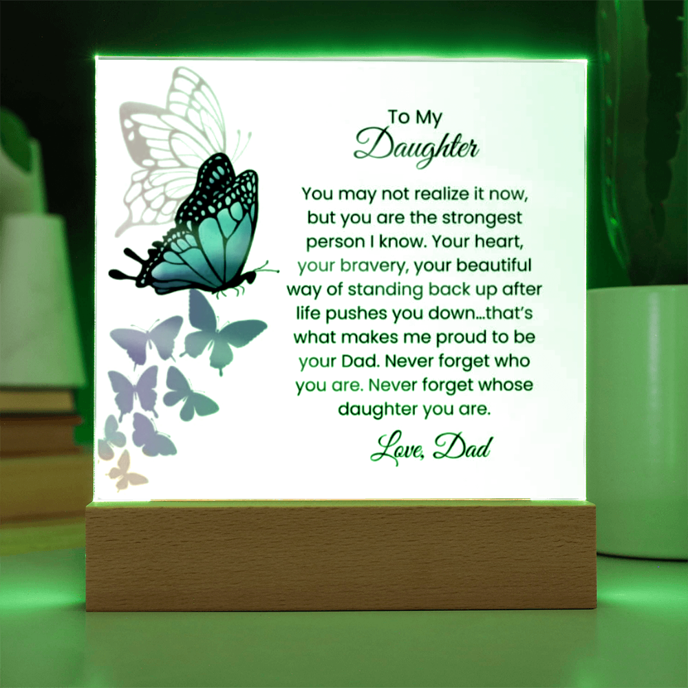 Butterfly Acrylic Plaque For Daughter