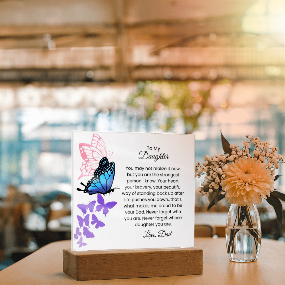 Butterfly Acrylic Plaque For Daughter