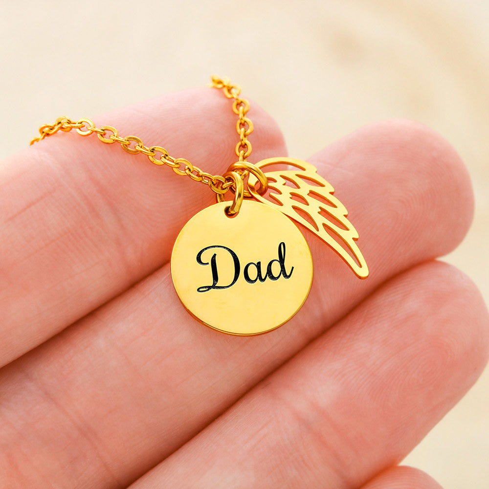 Dad Angel Wing Necklace