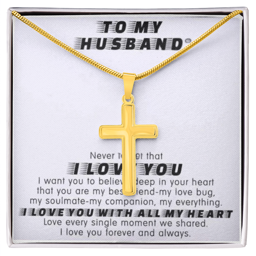 Cross Necklace with Snake Chain