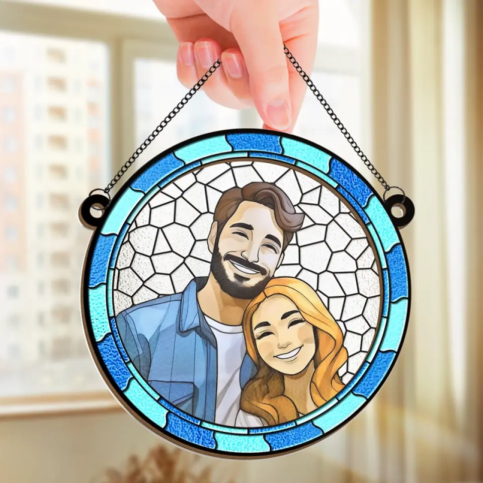 Personalized Window Hanging Suncatcher - Love You More Every Day