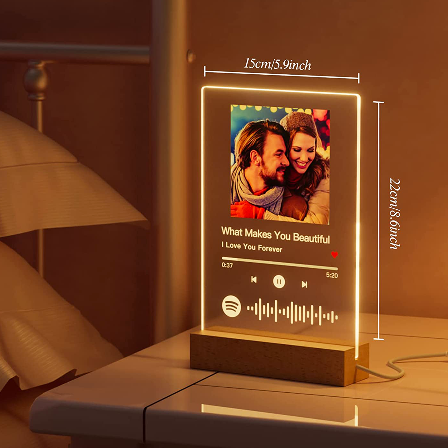 Custom Spotify Photo Music - Plaque Night Light