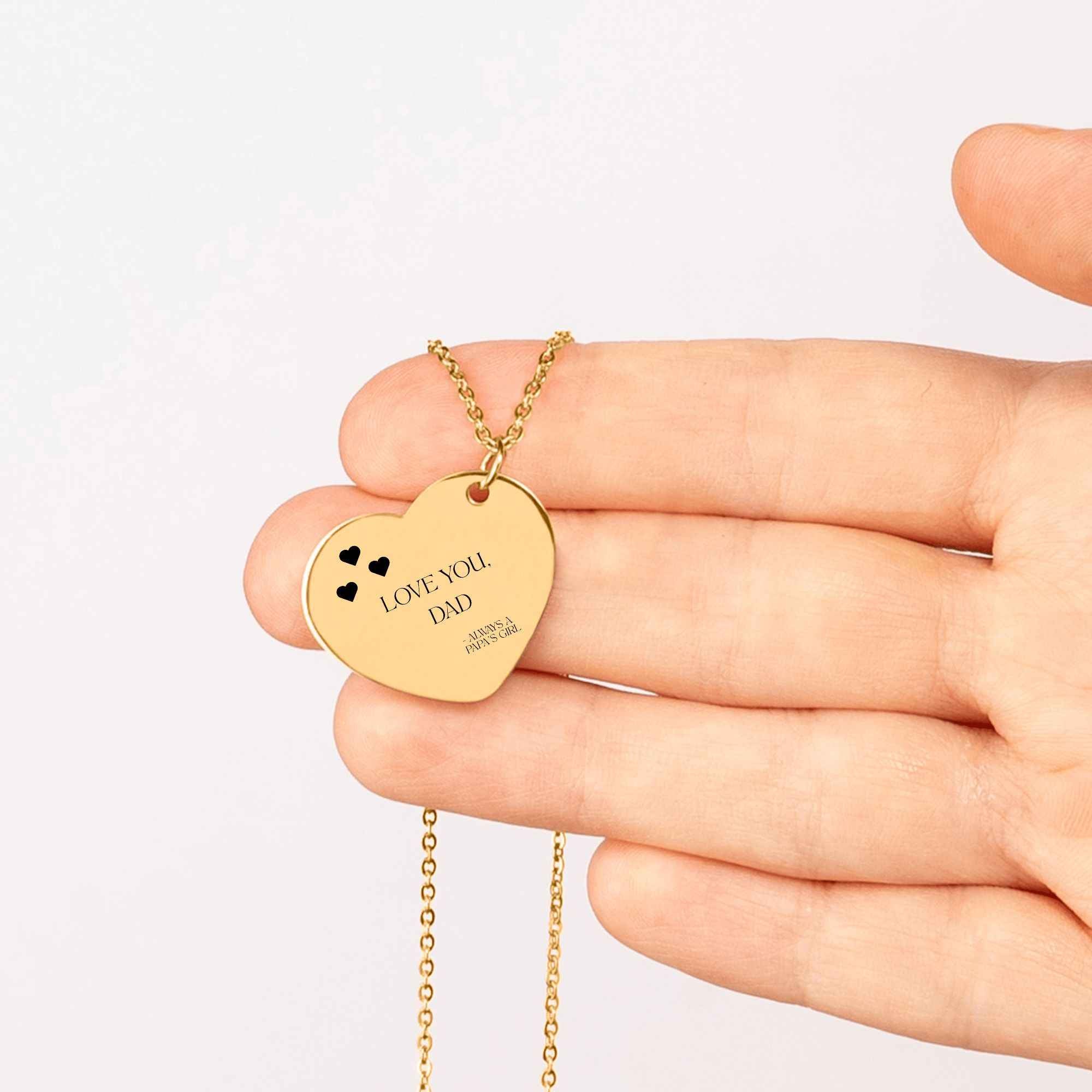 Daddy's Girl Heart Necklace
