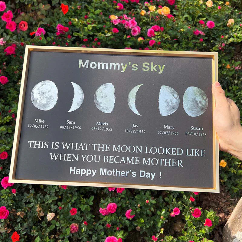 Personalized Moon Phase Art Ornaments - Mother’s Universe