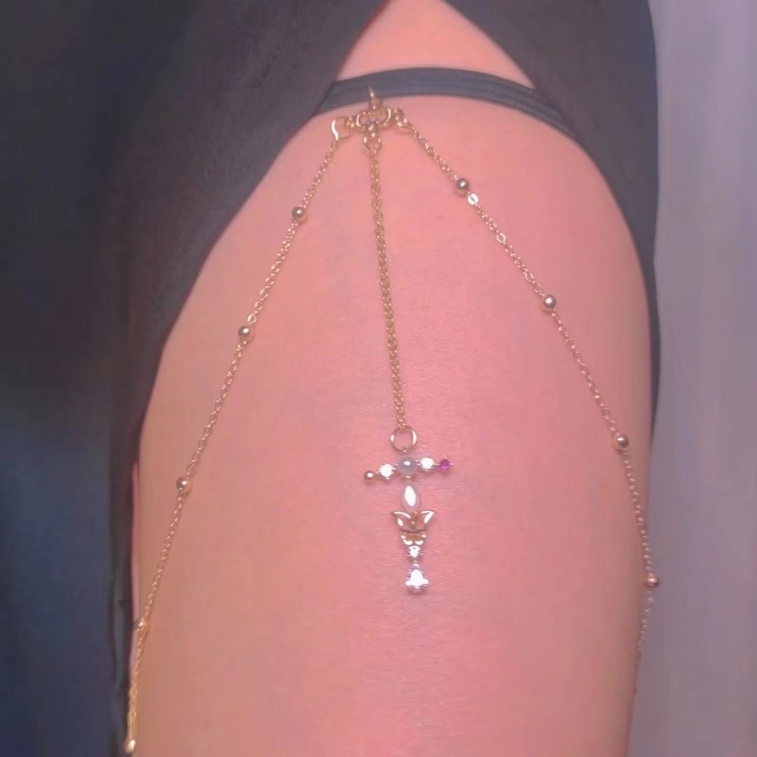 Diamond Initial Leg Chain