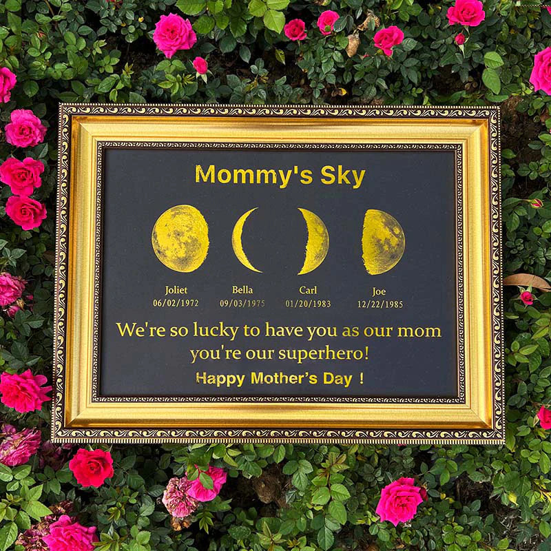 Personalized Moon Phase Art Ornaments - Mother’s Universe