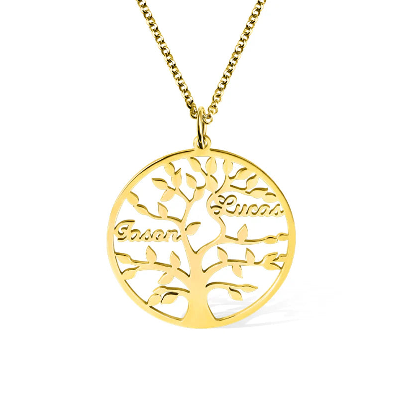 Custom Engraved Names Family Tree Necklace